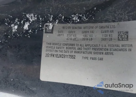 2012 Chevrolet Camaro 2Ss from USA, damaged, VIN 2G1FK1EJXC9117552